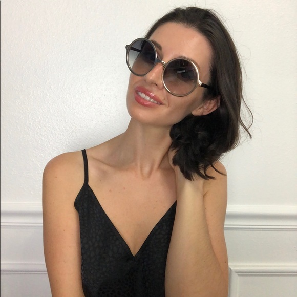 New TOM FORD Ava Round Gold Sunglasses - Picture 10 of 16